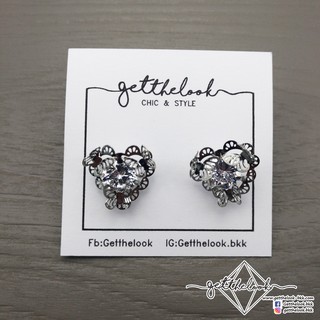 getthelook.bkk ต่างหูคริสตัลล้อมกลีบดอกไม้