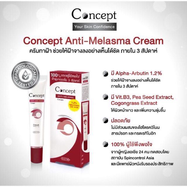 ครีมทาฝ้า Concept Anti-Melasma Cream