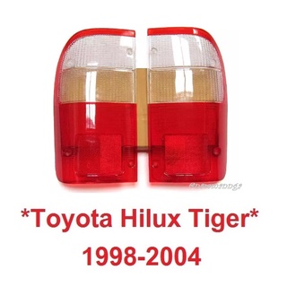 ฝาไฟท้าย TOYOTA HILUX TIGER D4D MK4 1998 - 2004 เสื้อไฟท้าย โตโยต้า ไทเกอร์ เลนส์ ไฟท้าย ฝาครอบไฟท้าย เลนส์ไฟ ขาวแดง