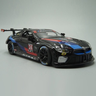 โมเดลรถแข่งโลหะ 1:32 พร้อมเสียง และไฟ ของเล่นสําหรับเด็ก BMW M8 GTE