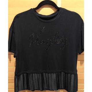 playboyแท้เสื้อยืดทรงครอปสีดำไซส์ L อก40ยาว22”มือสองงานตัดป้ายสภาพดี