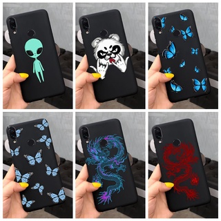 เคสโทรศัพท์ซิลิโคน TPU แบบนิ่ม ลายเอเลี่ยน แพนด้า สีดํา สําหรับ Xiaomi Redmi Note 7 Redmi 7 Redmi 7A