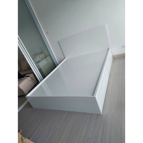 เตียงนอนมีลิ้นชัก มินิมอล เตียงนอนเรียบๆ เตียงสีขาว ส่งพร้อมประกอบให้เลย (ส่งเฉพาะ กทม และ ปริมณฑล) - รูปที่ 3