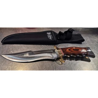 มีดใบตาย มีดสนาม (fixed blade) Columbia SA78 ด้ามไม้ พร้อมเคส