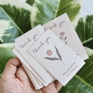 thank you card การ์ดขอบคุณ 12 แผ่น 5x8 cm รุ่น hope 7 (คละลาย)