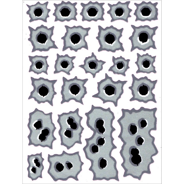สติกเกอร์ แต่งรถ รอยกระสุน 💥 ขนาดA4 ไดคัท สติ๊กเกอร์