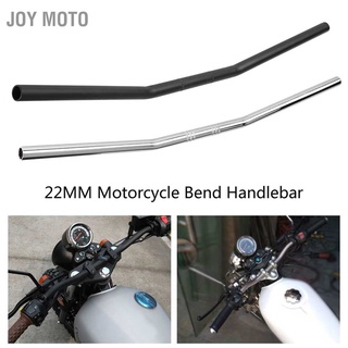 Joy Moto แฮนด์มือจับรถจักรยานยนต์ สไตล์เรโทร 7/8 นิ้ว 22 มม. สีดํา สีเงิน