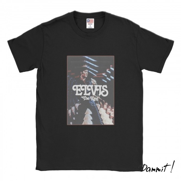 เสื้อยืด Elvis The King Band - สีดํา