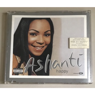 ซีดีซิงเกิ้ล ลิขสิทธิ์ มือ 2 สภาพดี...199 บาท “Ashanti” ซิงเกิ้ล "Happy" (UK Maxi Single) แผ่นหายาก Made in EU