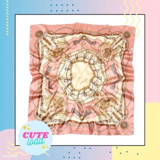 ผ้าพันคอ ขนาด 90×90 cm. Cute Scarf No.05
