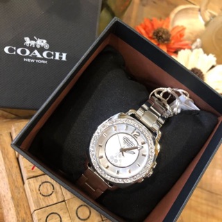 นาฬิกา Coach Womens 14501699 Mini Boyfriend Silver Tone Bracelet Watch ของแท้