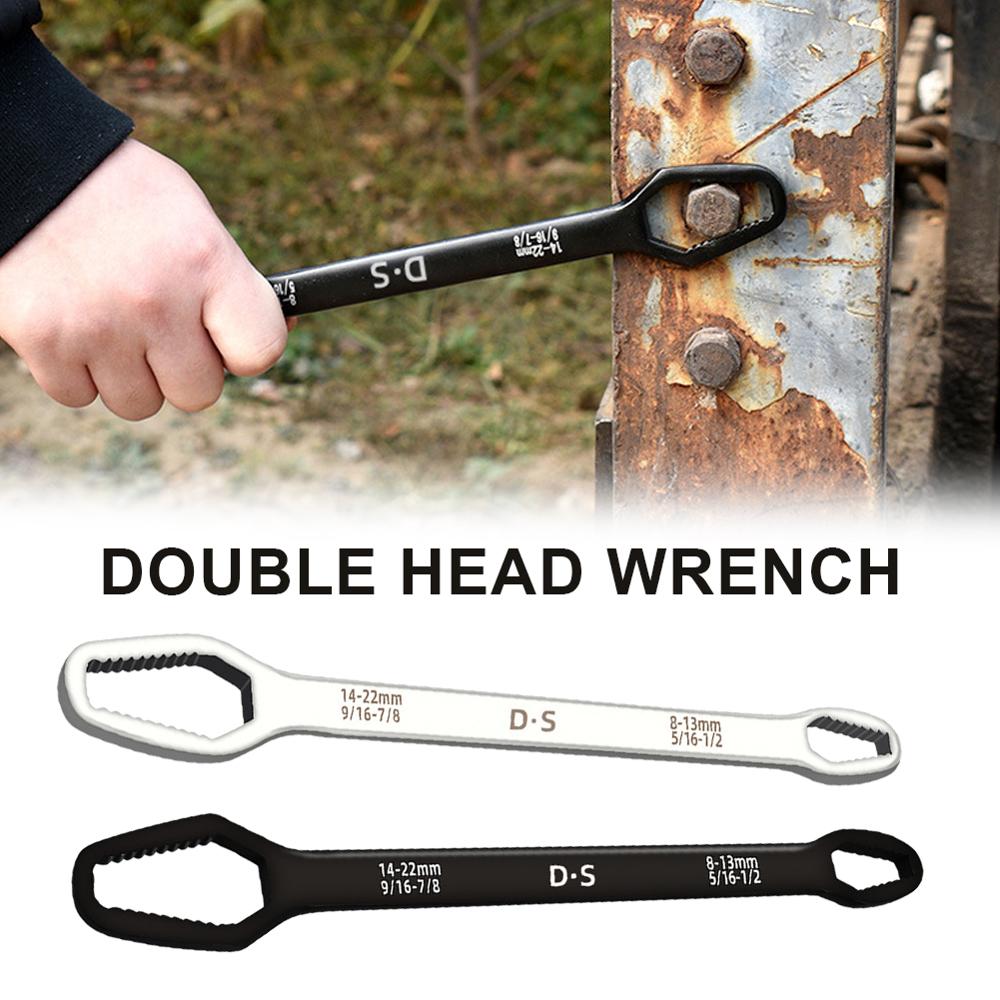 DoubleHeaded SelfTightening Universal Wrench Black Double End Wrench