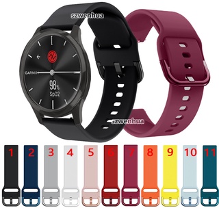 Garmin Vivomove Luxe / Styl Sport สายนาฬิกาข้อมือซิลิโคน หัวเข็มขัดสี