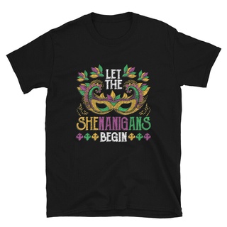 ผ้าฝ้ายแท้ คอลูกเรือเสื้อยืด พิมพ์ลาย The Shenanigans Mardi Gras New Orleans St Louis สุดเท่ แบบตลก เหมาะกับของขวัญS,4XL