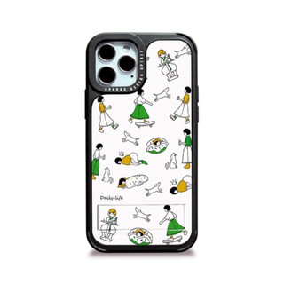 【Korean Phone Case】 Daily Life 👩 Dparks Card Pocket Anti Shock Protective Bumper Case for Compatible for iPhone SAMSUNG 12 Pro mini Max 11 pro max xs xr se2 NOTE20 S20 21 10 Couple case