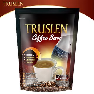 TRUSLEN Instant Coffee Mix Powder COFFEE BERN ทรูสเลน กาแฟไขมันต่ำ ไม่มีน้ำตาล ช่วยเผาผลาญแป้ง 13g.12 sachets