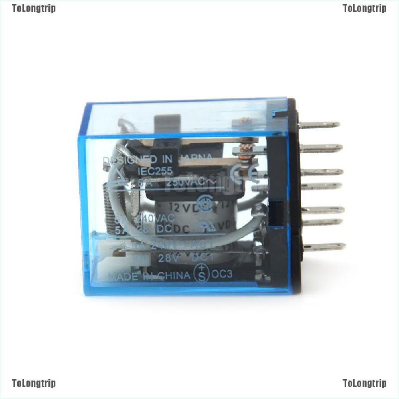 ToLongtrip MY2P HH52P MY2NJ relay DC 12V coil general purpose DPDT ...