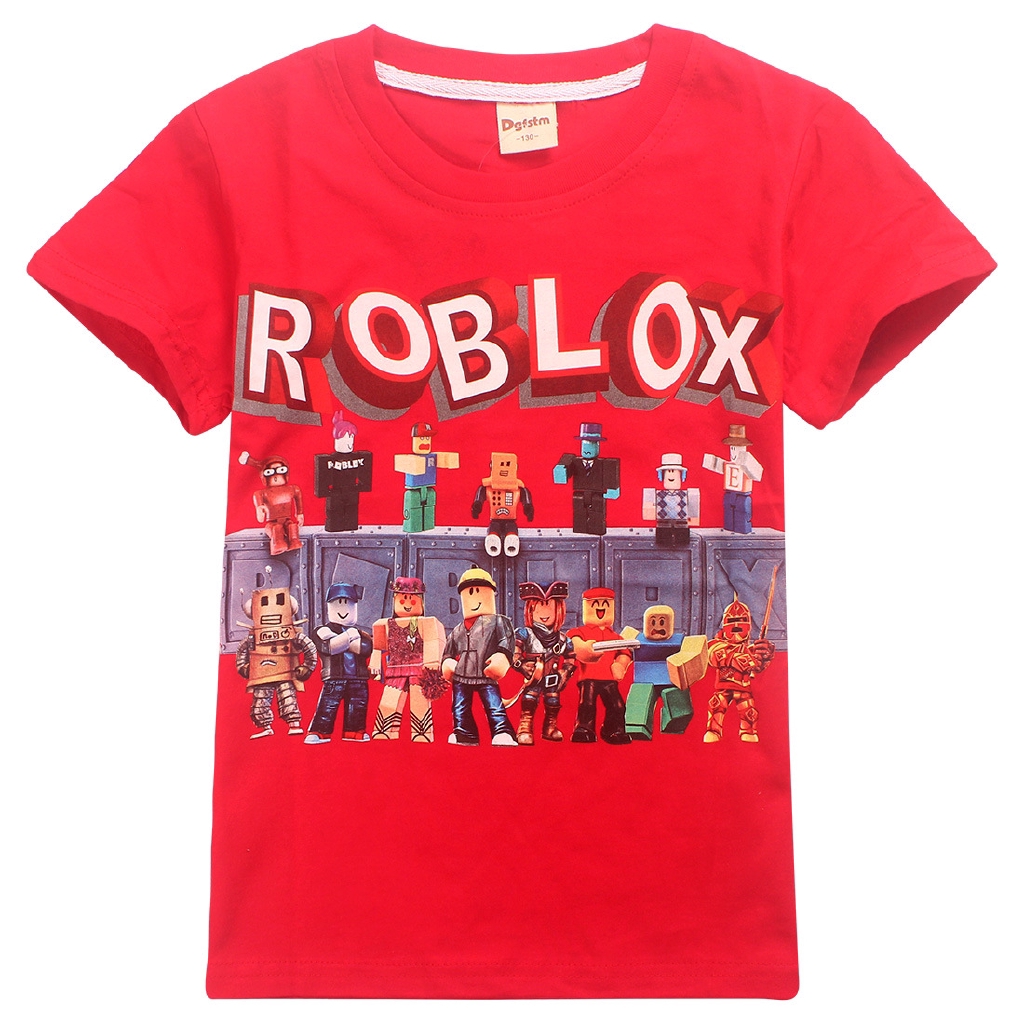 เสอผาเดกผชาย Roblox Cartoon Kids Summer Tops Fashion - roblox dress shirt