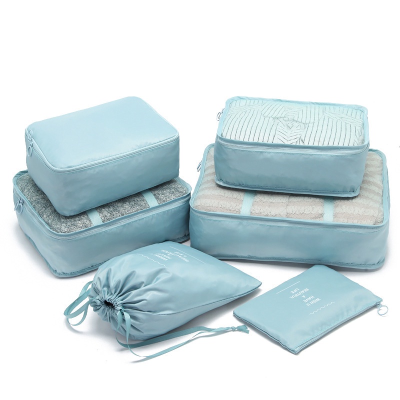 【8 ชิ้น Set】 กระเป๋าจัดระเบียบเดินทาง กระเป๋าจัดระเบียบ ถุงเก็บซิปหนา กระเป๋าเก็บของเดินทาง ออแกไนเซอร์ 8ชิ้น