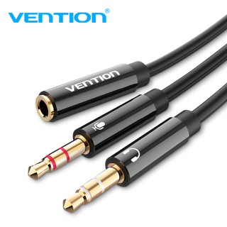 vention อะแดปเตอร์หูฟัง แยกสายไมค์และลำโพง สำหรับคอมพิวเตอร์ 3.5 มม. BBT-2