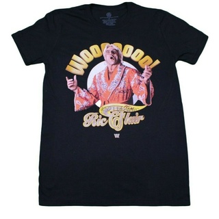 เสื้อยืดลําลอง แขนสั้น พิมพ์ลายนักมวยปล้ํา Ric Flair Wooooo 16X สีดํา สไตล์เรโทร สําหรับผู้ชายS-5XL