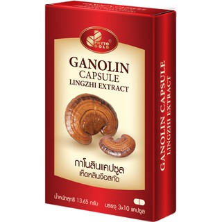 PhytoGold Ganolin Linzhi Extract กาโนลิน เห็ดหลินจือสกัด 30 แคปซูล