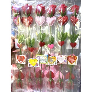 กุหลาบหัวใจคำกลอน❤️สำหรับงานปัจฉิม❤️เทศกาลวาเลนไทน์ แพค12ชิ้น
