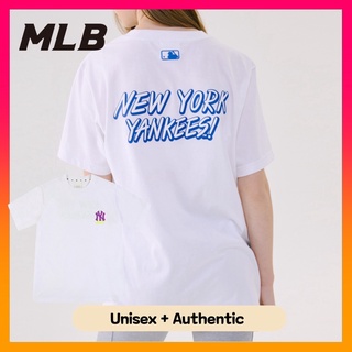 เสื้อยืด พิมพ์ลายโลโก้ MLB Base ขนาดใหญ่ สําหรับผู้ชาย และผู้หญิงยืด.สบาย.รัก