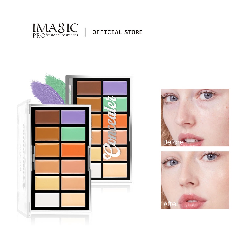 Imagic คอนซีลเลอร์ให้ความชุ่มชื้น ปกปิดรอยคล้ํา รอยสิว รอยขาด รอยควัน แต่งหน้า เต็มหน้า 12 สี