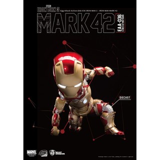 Beast Kingdom / Kids Logic : EGG ATTACK ACTION EAA-036 IRON MAN MK 42 จากภาพยนต์ IRON MAN 3