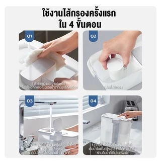 Philips water AWP2980WH เหยือกกรองน้ํา เหยือกกรองน้ำดื่มซีโร่วอเตอร์ แบบชาร์จ การกรอง 3 ชั้น