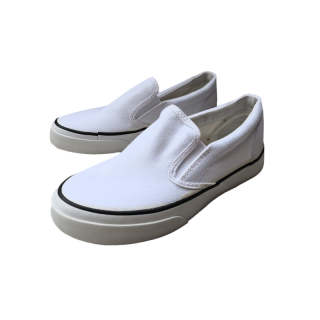 VIDVIEW รองเท้าสลิปออน Leo สีขาว รองเท้าแฟชั่น รองเท้าผ้าใบ ใส่สบาย ราคาไม่แพง ไซส์ 38-45 รองเท้าทรง VAN