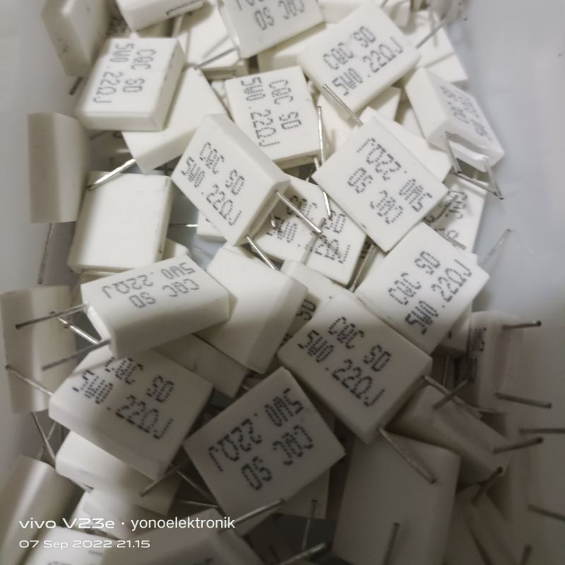 R ชอล์ก 5 วัตต์ 0.5 0.22 0.33 0.47 โอห์ม Lime Resistor 0.5/0.22/0.33/0.47 โอห์ม