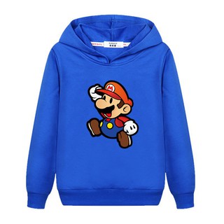 เสื้อกันหนาวเด็กเสื้อกันหนาวมีหมวก Super Mario Boy Girl