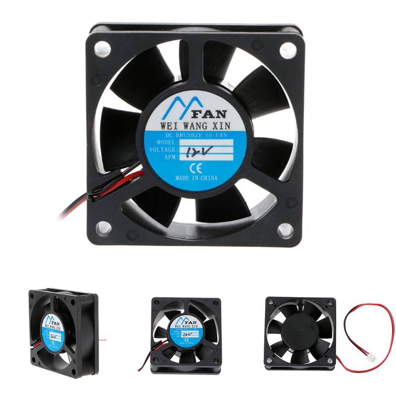 พัดลมระบายความร้อน 60มมx60มมx20มม Dc 12V 2-Pin Brushless Axial Pc Cpu 6020