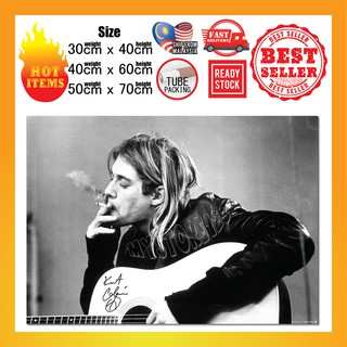 โปสเตอร์สติกเกอร์ Kurt Cobain Nirvana Rock Band สําหรับติดตกแต่งผนังบ้าน 02