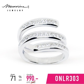 Memorine Jewelry แหวนเงินแท้ 925 ฝังเพชรสวิส (CZ) : ONLR303