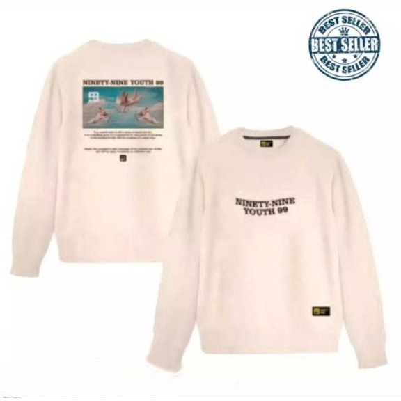 NINETY NINE Distro Premium เสื้อสเวตเตอร์คอกลมผู้ใหญ่