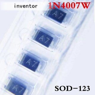 1N4007W A7 Sod-123Fl 1206 Smd Schottky ไดโอดยิงไดโอด 1N4007 (หมายเหลี่ยม A7) 100 ชิ้น