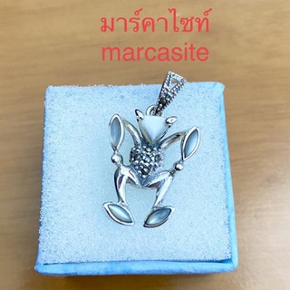 จี้เงินแท้92.5%ประดับมุก(mother of pearl)และมาร์คาไซท์(marcasite)
