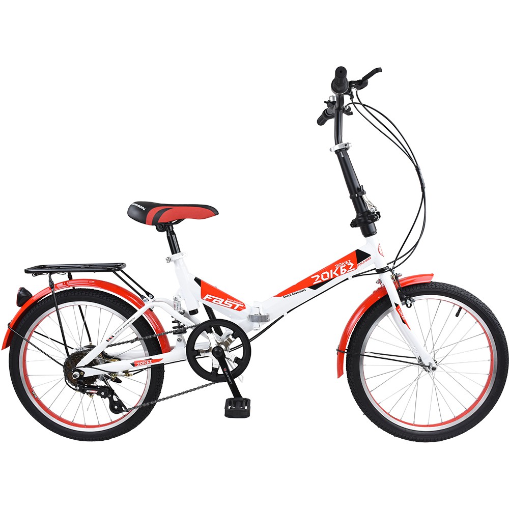 K-BIKE MAXXจักรยานพับได้ FOLDING BIKE 20 นิ้ว 6 Speed รุ่น 20K62 All New (แดง/ขาว)