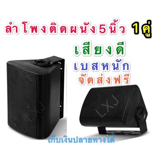 ﻿DIBON ตู้ลำโพงพร้อมขาติดผนัง 5 นิ้ว 500วัตต์ FT-205(แพ็ค2ตัว)