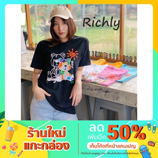 🌈 เสื้อยืดลายหมี  คอตตอน 100% งานสั่งผลิต  ลายสวย ไม่เกลื่อน  👍 "ใส่สวย ไม่ซ้ำใคร " ไซส์ S M L XL อก 32 -44