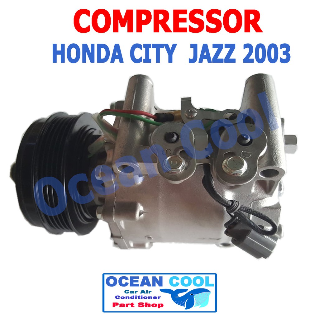 คอมเพรสเซอร์  ฮอนด้า ซิตี้ แจ๊ส  2003  คอมแอร์ รถยนต์  COMPRESSOR  honda city jazz 03 COM0022 คอมแอร์รถยนต์ คอมแอร์