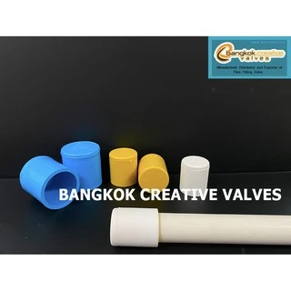 ฝาครอบ ฝาครอบสวมท่อ พีวีซี pvc ขนาด 1/2"-11/2" สีฟ้า