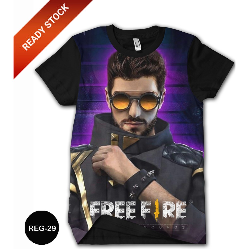 Free Fire DJ ALOK เสื้อยืดผู้ใหญ่ Free Fire ELITE SEASON 11 แฟชั่น