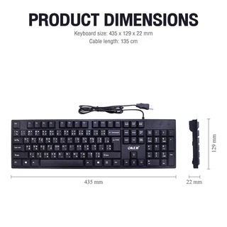 🚀ส่งเร็ว🚀 OKER K-477 KEYBOARD USB คีย์บอร์ด มาตรฐาน ใช้ทน แข็งแรง คีย์ไทย-อังกฤษ ของแท้ #DM 477