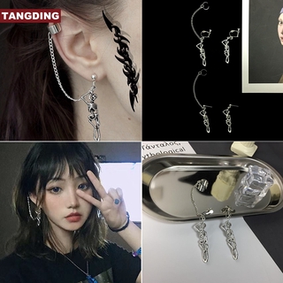 【COD Tangding】Punk Retro Skeleton Skull Earrings Cool Girl Earstuds