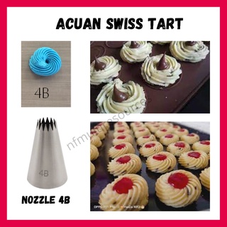 4b / 864 หัวฉีดไอซิ่ง ท่อขนม เคล็ดลับ สเตนเลส ตกแต่งเค้ก Acuan Swiss Tart Hazel Nutella Viral Nozel