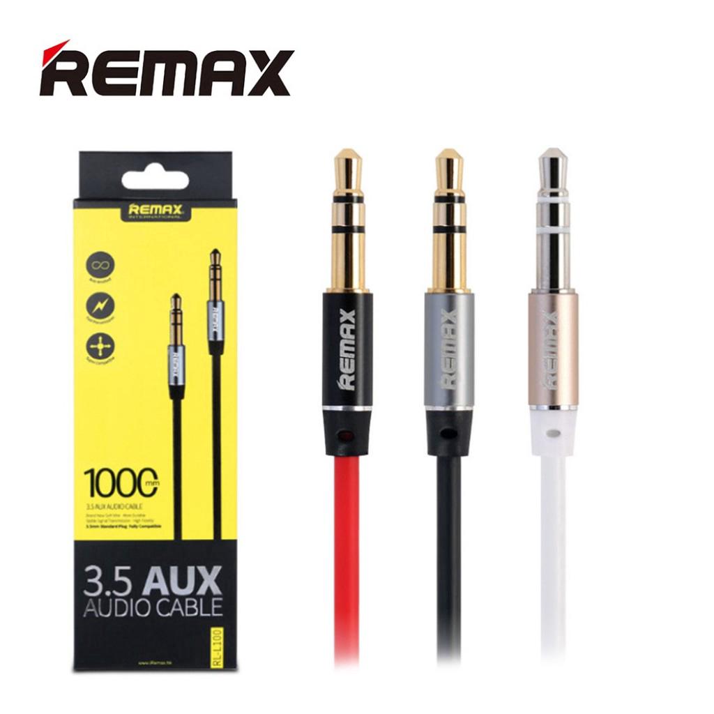 [AF] Remax สายสัญญาณเสียง Aux Audio 1 เมตร หรือ 2 เมตร ทนทาน เสถียรขนาด 3.5 มม. ป้องกันการผูกปม